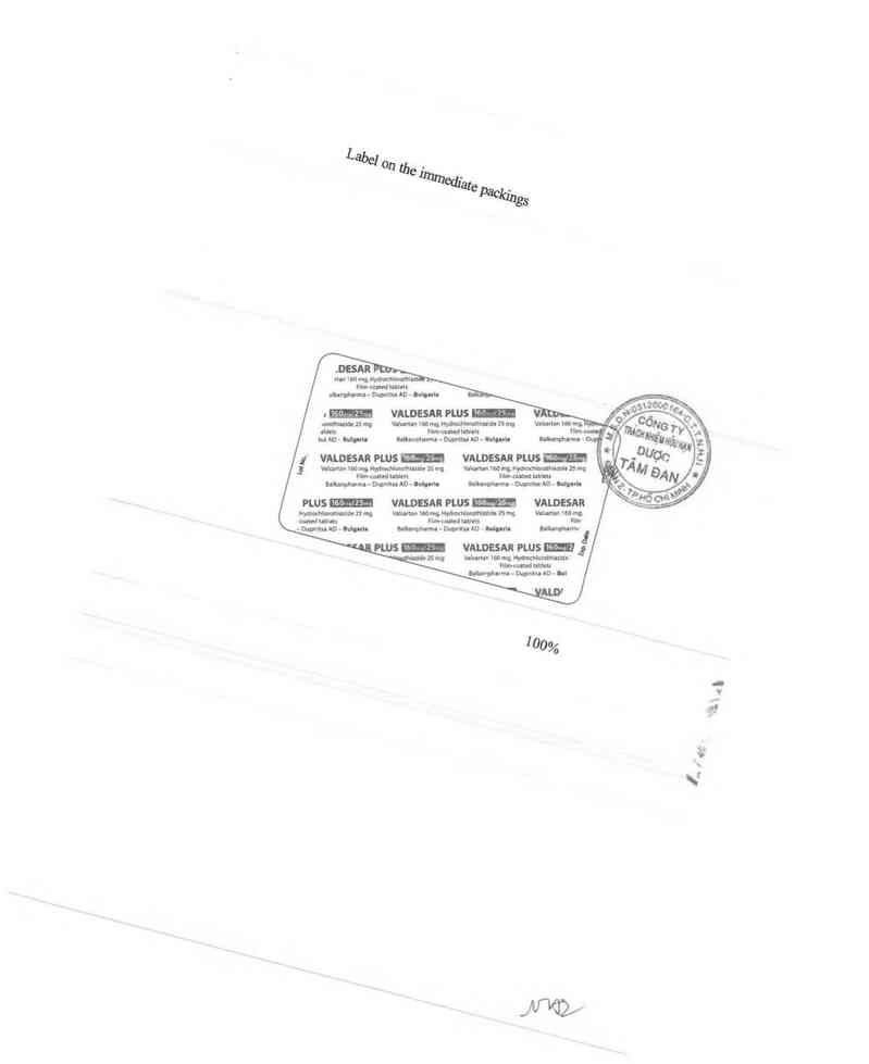 thông tin, cách dùng, giá thuốc Valdesar Plus 160mg/ 25mg - ảnh 1