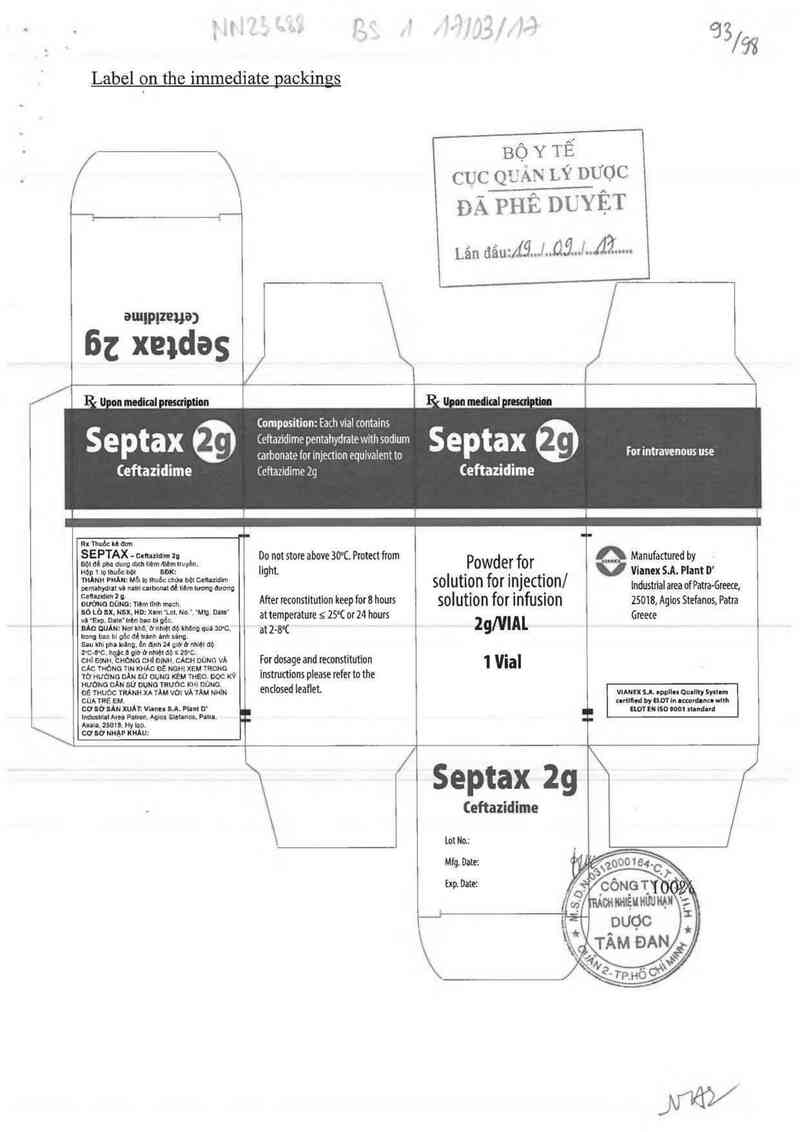 thông tin, cách dùng, giá thuốc Septax 2g - ảnh 0