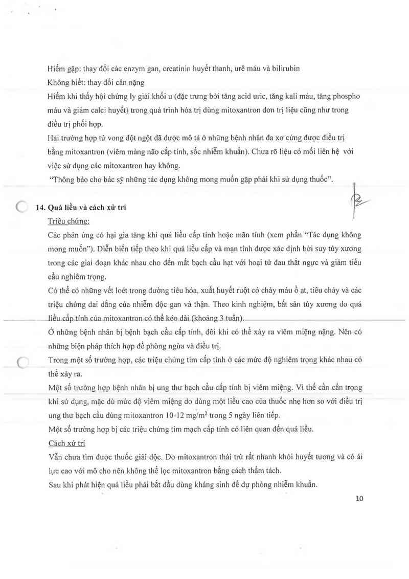 thông tin, cách dùng, giá thuốc Mitoxantron ~ebewe~ - ảnh 11