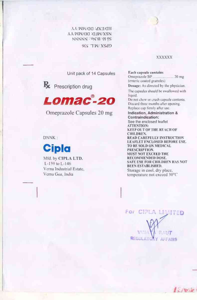 thông tin, cách dùng, giá thuốc Lomac- 20 - ảnh 3