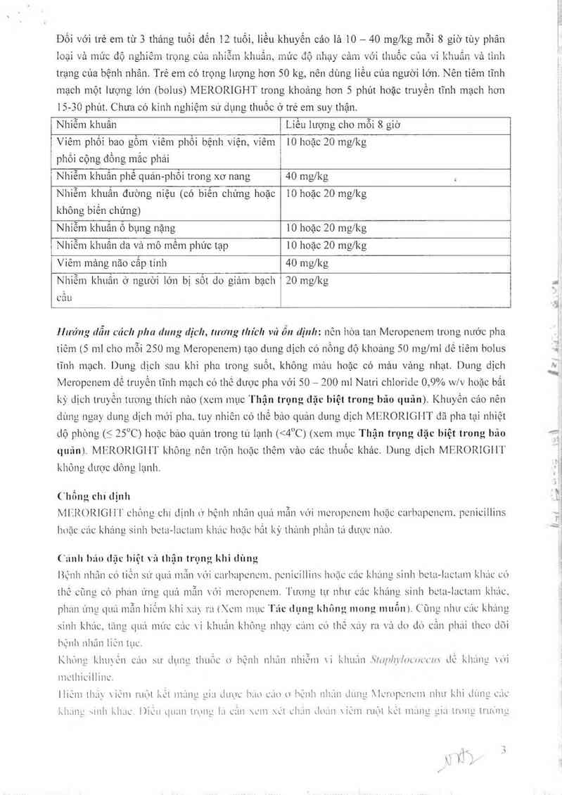 thông tin, cách dùng, giá thuốc Meroright 1g - ảnh 4