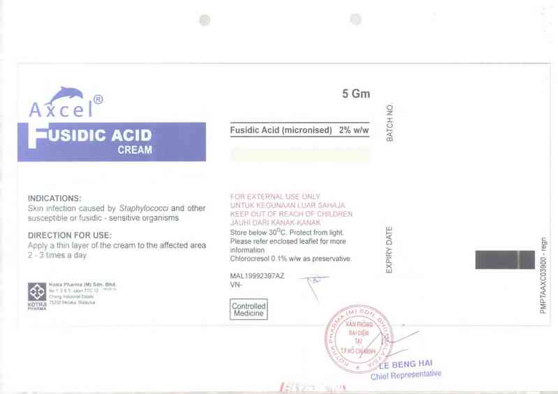 thông tin, cách dùng, giá thuốc Axcel fusidic acid cream - ảnh 2