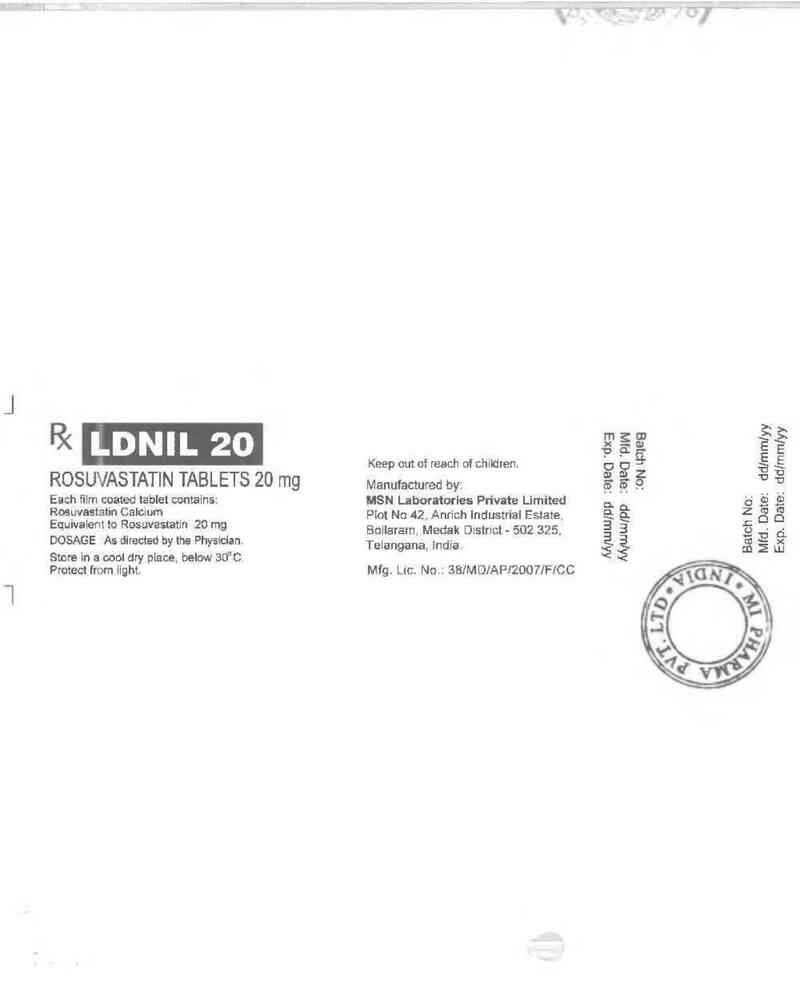 thông tin, cách dùng, giá thuốc Ldnil 20 - ảnh 1
