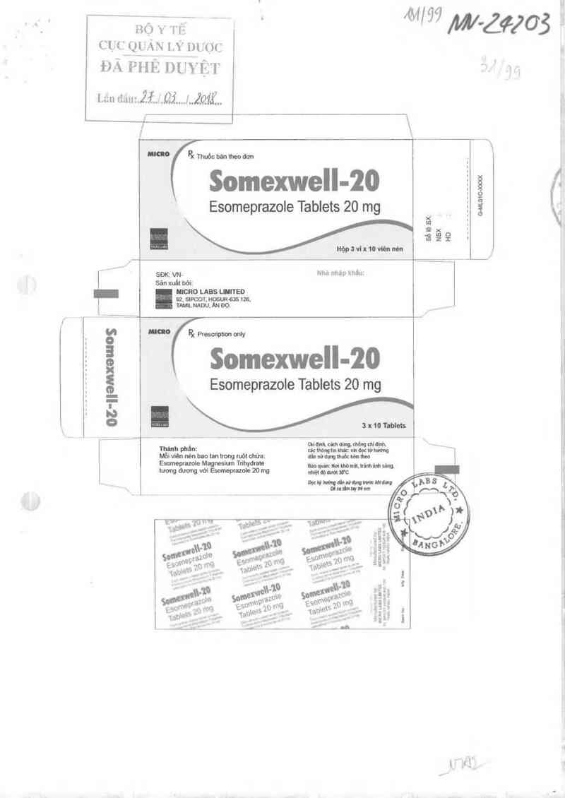 thông tin, cách dùng, giá thuốc Somexwell-20 - ảnh 0