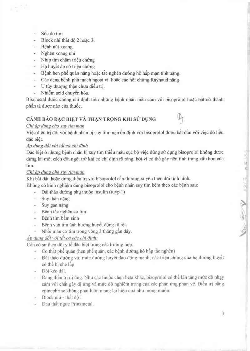 thông tin, cách dùng, giá thuốc Bisoprolol 2,5mg - ảnh 4
