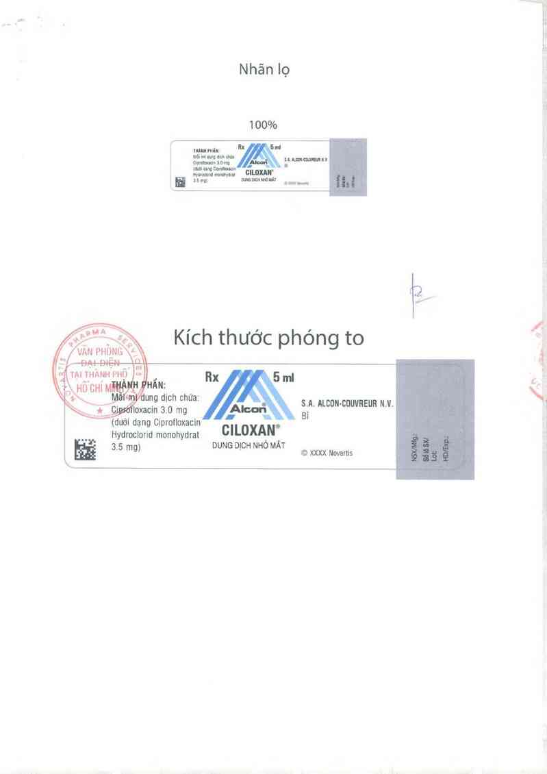 thông tin, cách dùng, giá thuốc Ciloxan - ảnh 1