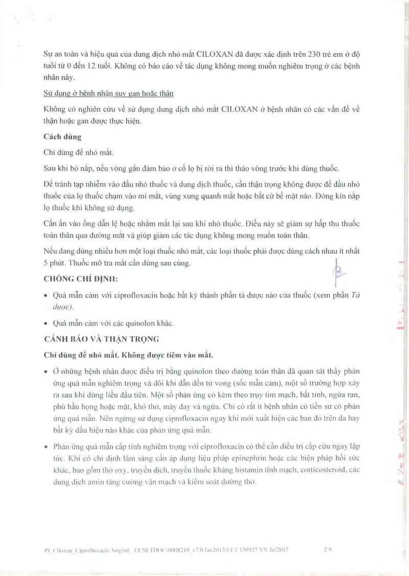 thông tin, cách dùng, giá thuốc Ciloxan - ảnh 3