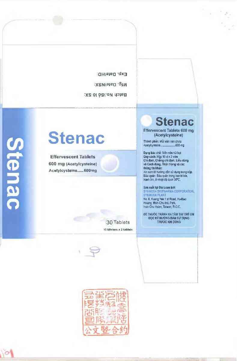 thông tin, cách dùng, giá thuốc Stenac Effervescent Tablets 600mg - ảnh 4