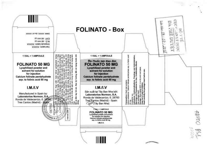 thông tin, cách dùng, giá thuốc Folinato 50mg - ảnh 0