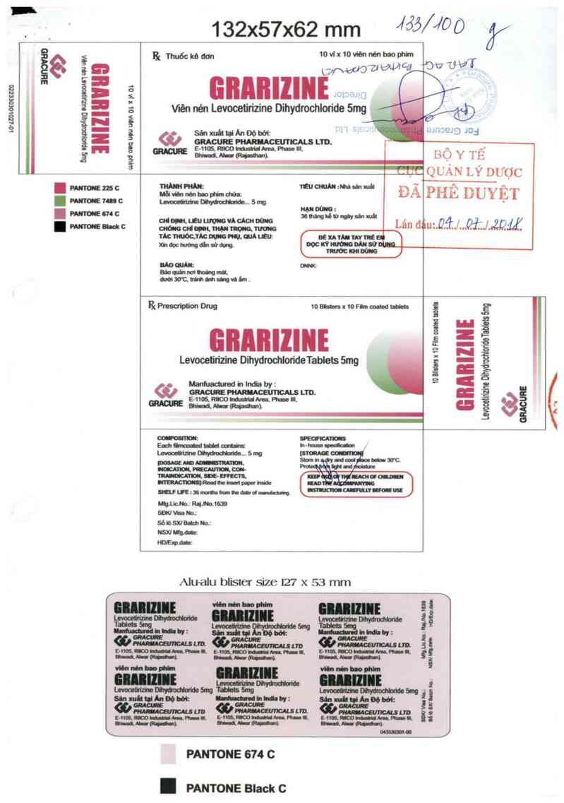 thông tin, cách dùng, giá thuốc Grarizine - ảnh 0