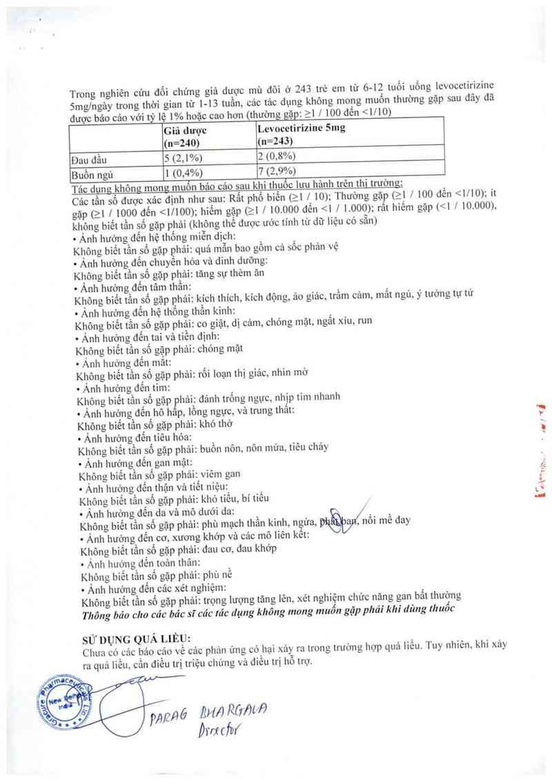 thông tin, cách dùng, giá thuốc Grarizine - ảnh 3