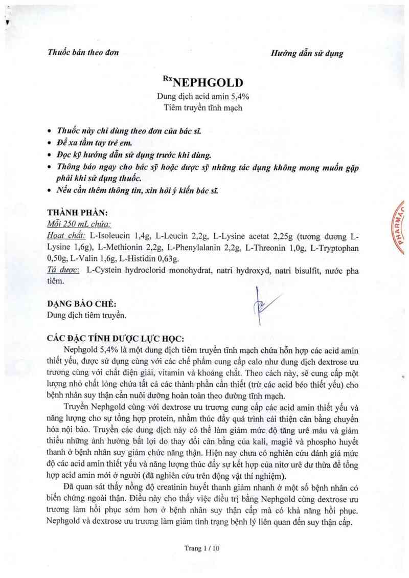 thông tin, cách dùng, giá thuốc Nephgold - ảnh 3