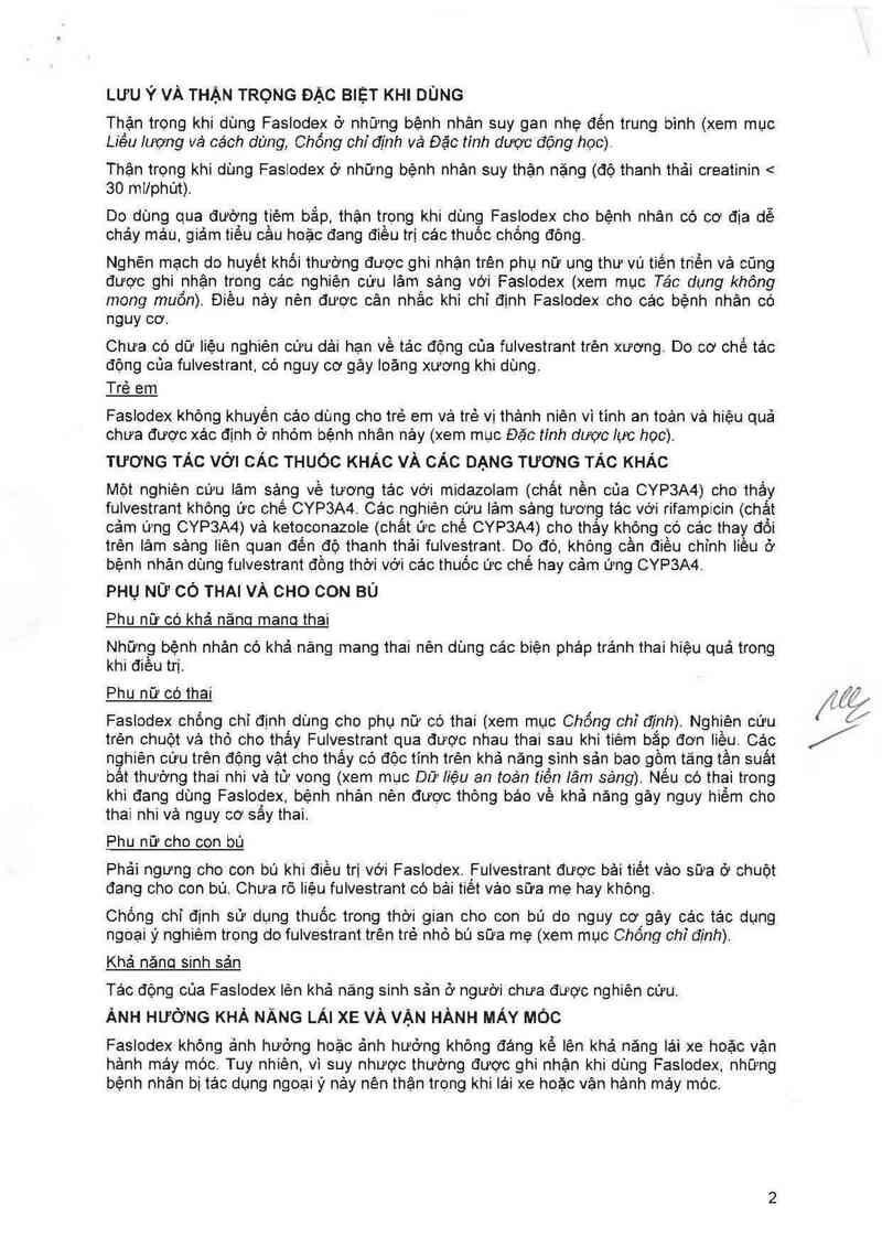 thông tin, cách dùng, giá thuốc Faslodex - ảnh 4