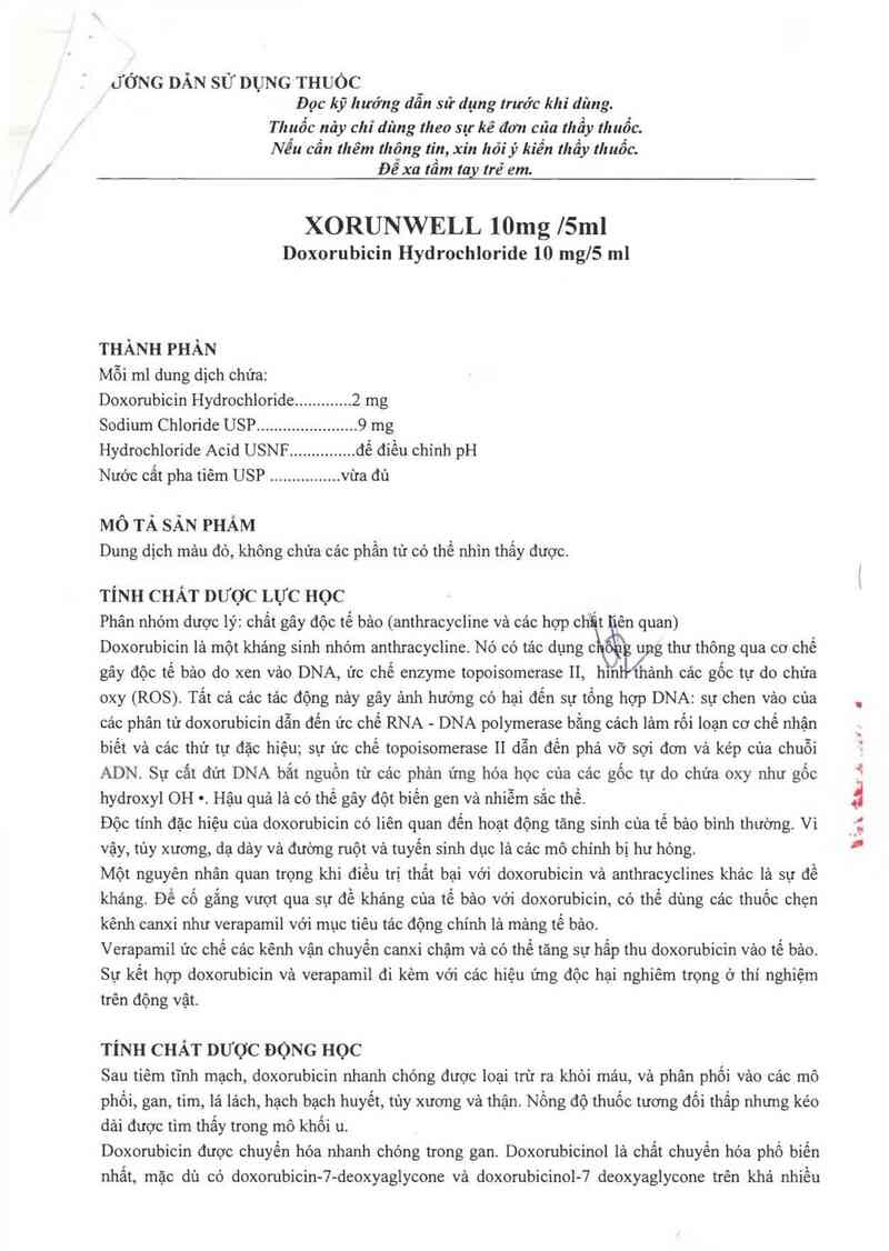 thông tin, cách dùng, giá thuốc Xorunwell 10mg/5ml - ảnh 1