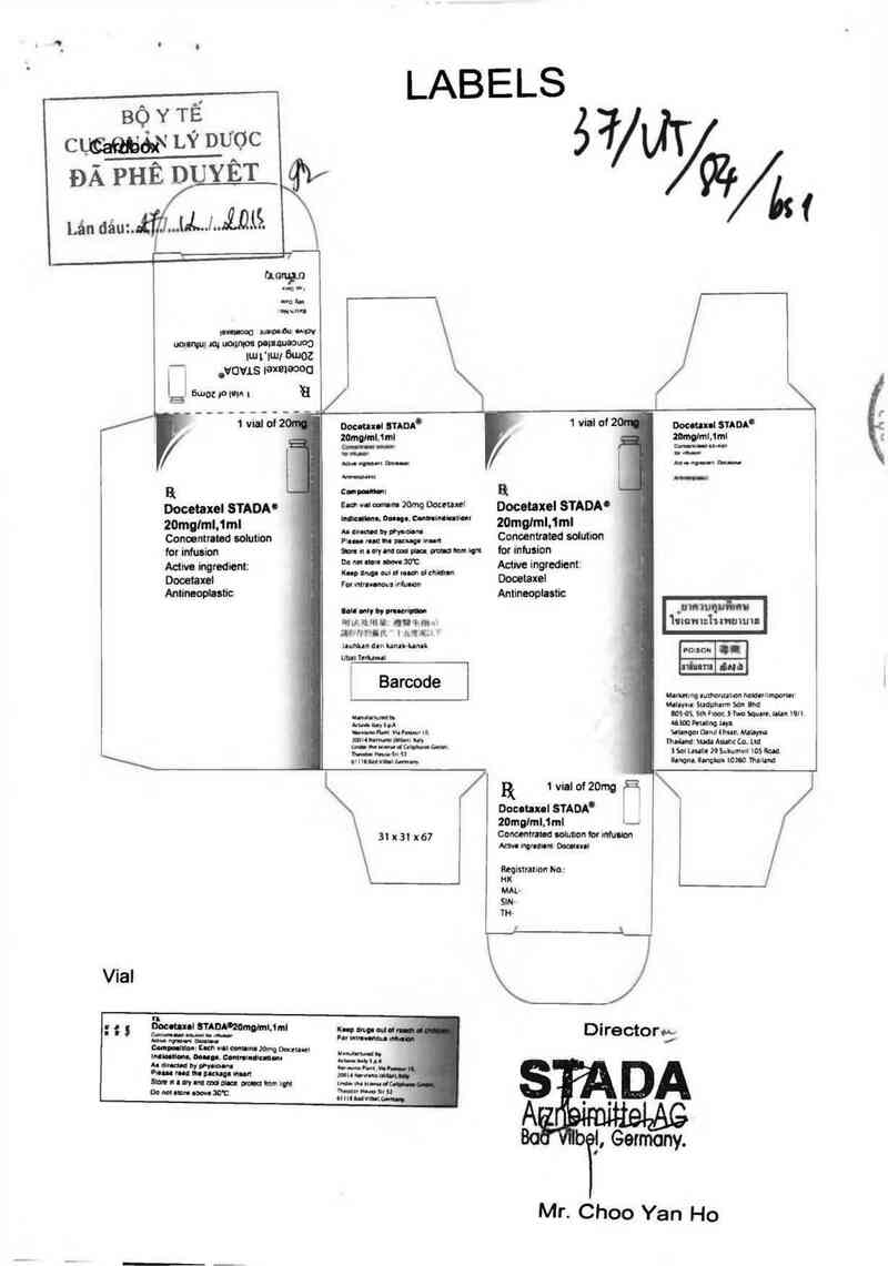 thông tin, cách dùng, giá thuốc Docetaxel Stada - ảnh 9