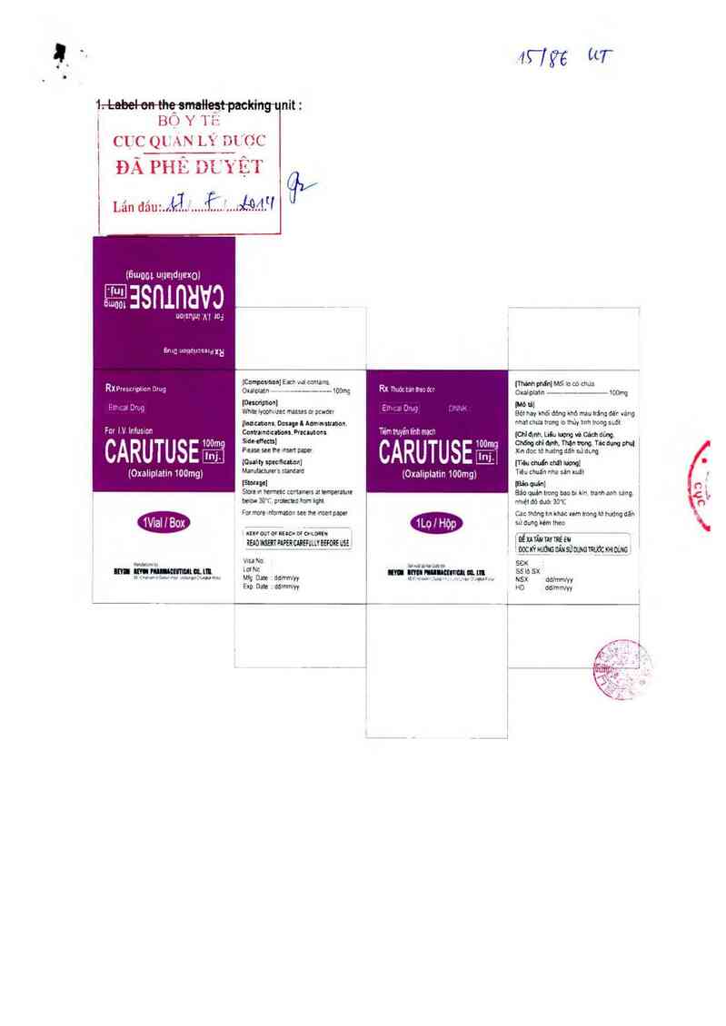 thông tin, cách dùng, giá thuốc Carutuse Inj. 100mg - ảnh 0