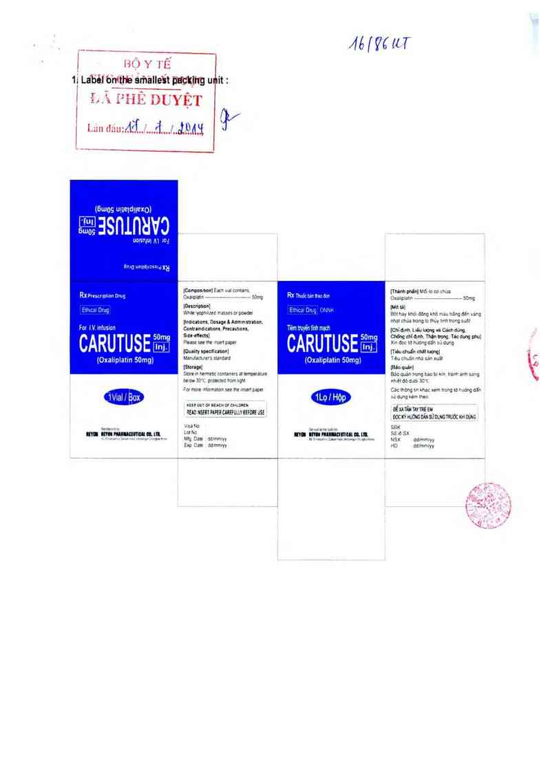 thông tin, cách dùng, giá thuốc Carutuse Inj. 50mg - ảnh 0