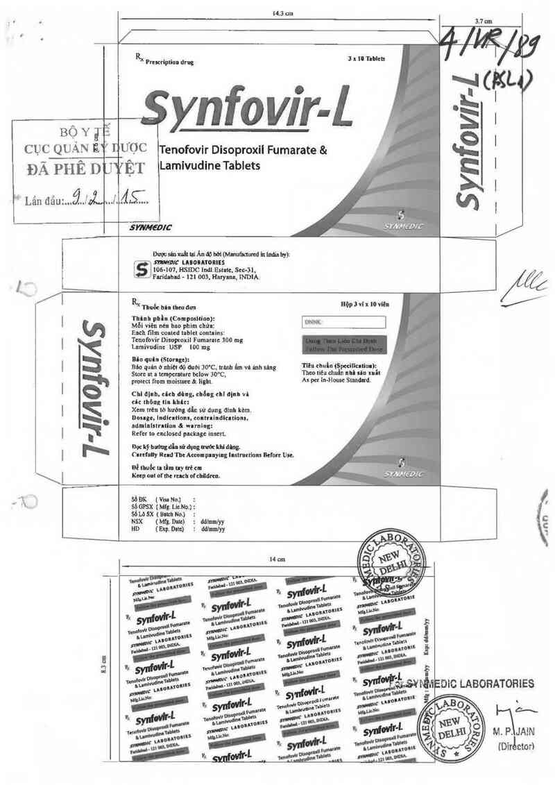 thông tin, cách dùng, giá thuốc Synfovir-L - ảnh 0