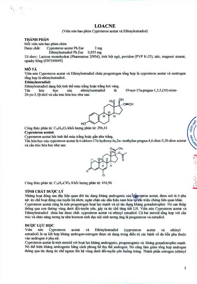 thông tin, cách dùng, giá thuốc Loacne - ảnh 4