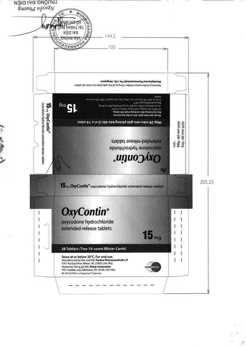 thông tin, cách dùng, giá thuốc OxyContin 15mg - ảnh 1