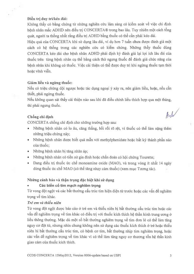 thông tin, cách dùng, giá thuốc Concerta 36mg - ảnh 3