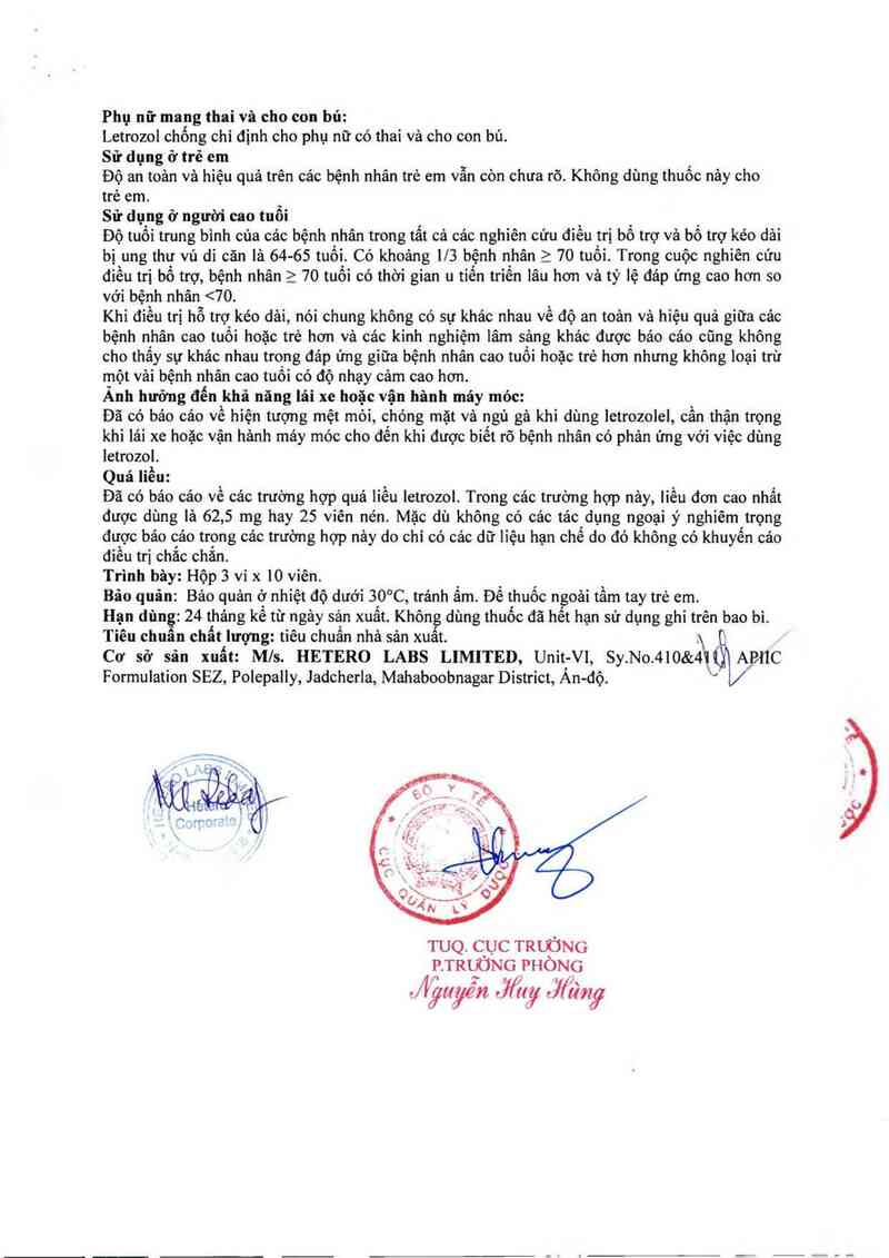 thông tin, cách dùng, giá thuốc Letero - ảnh 5