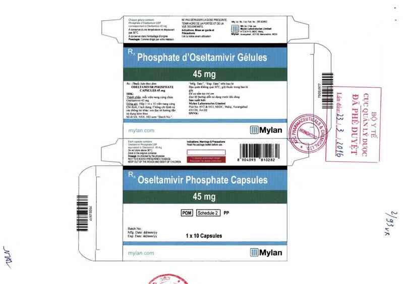 thông tin, cách dùng, giá thuốc Oseltamivir Phosphate capsules 45mg - ảnh 0