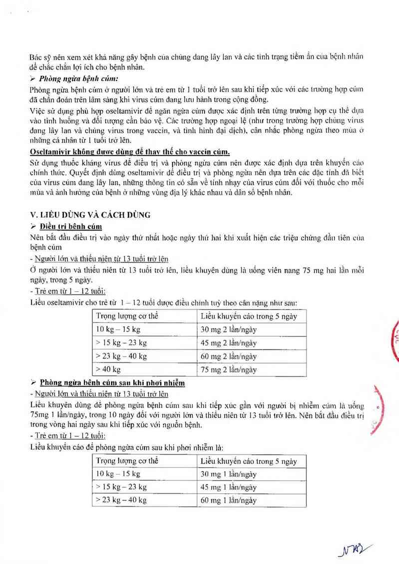 thông tin, cách dùng, giá thuốc Oseltamivir Phosphate capsules 45mg - ảnh 5