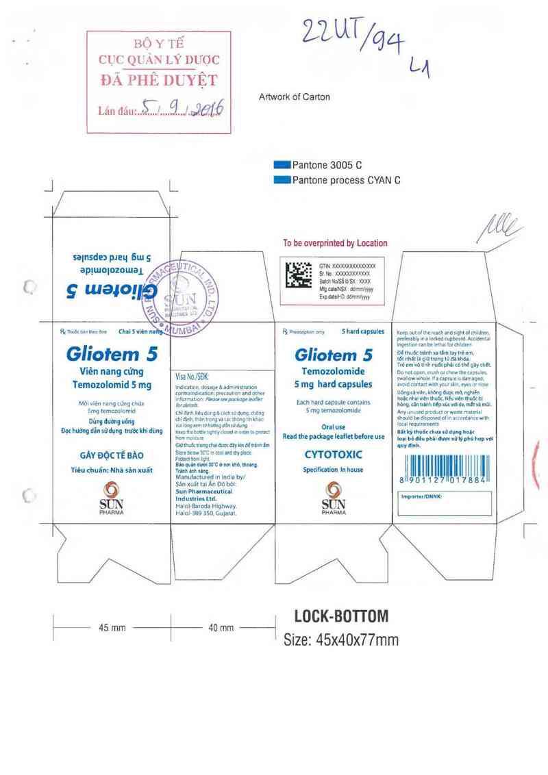 thông tin, cách dùng, giá thuốc Gliotem 5 - ảnh 0