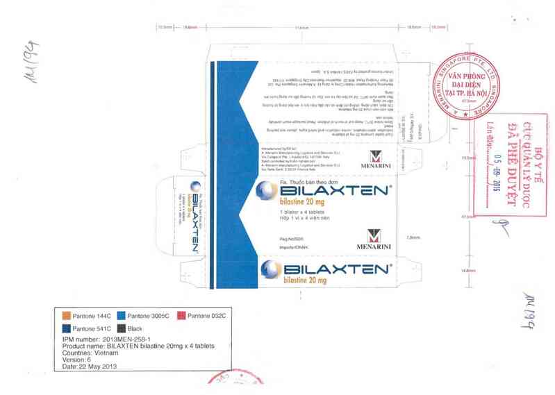 thông tin, cách dùng, giá thuốc Bilaxten (cơ sở kiểm nghiệm: A. Menarini Manufacturing Logistics and Services S.r.l.; địa chỉ: Via Sette Santi, 3-50131 Firenze (FI)- Italy) - ảnh 0