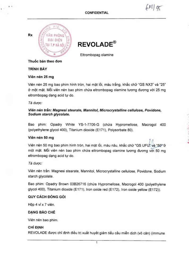 thông tin, cách dùng, giá thuốc Revolade 50mg - ảnh 2