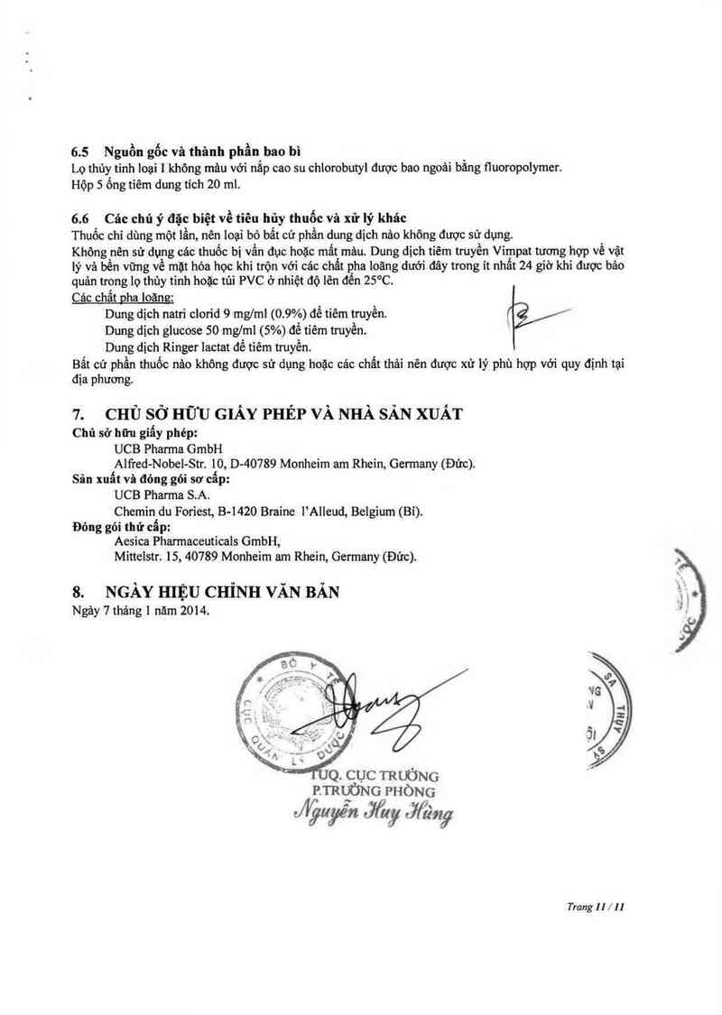 thông tin, cách dùng, giá thuốc Vimpat - ảnh 11