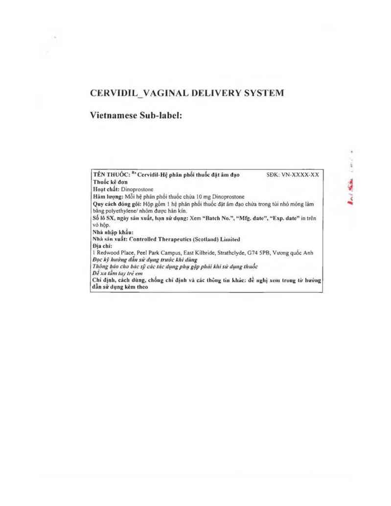 thông tin, cách dùng, giá thuốc Cervidil - ảnh 2