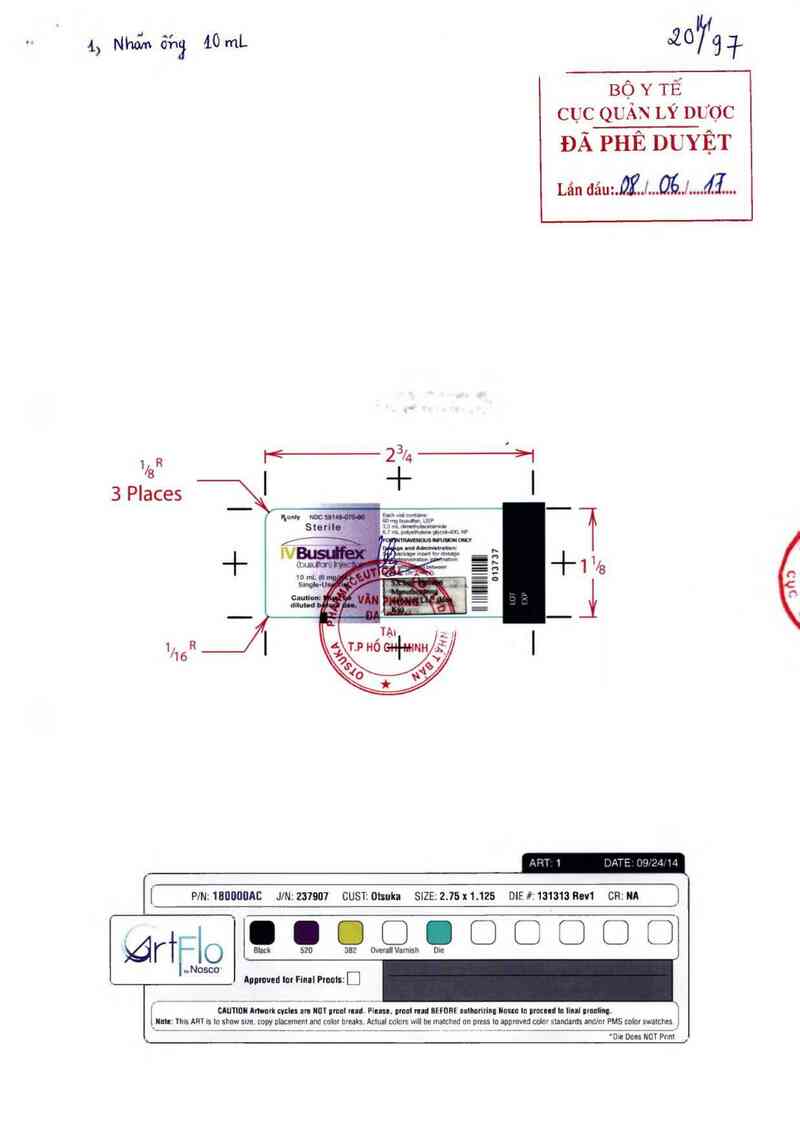 thông tin, cách dùng, giá thuốc IV Busulfex (Busulfan) Injection - ảnh 0