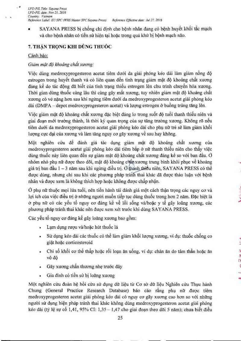 thông tin, cách dùng, giá thuốc Sayana Press - ảnh 26
