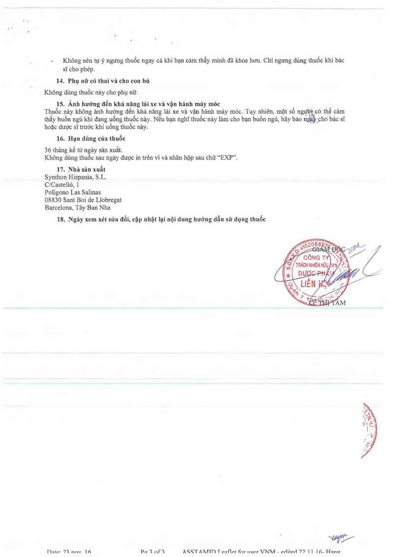 thông tin, cách dùng, giá thuốc Asstamid - ảnh 4