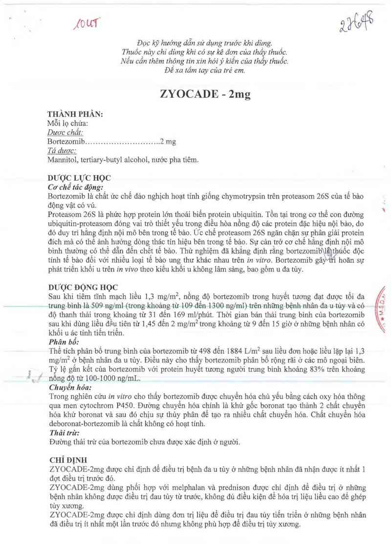 thông tin, cách dùng, giá thuốc Zyocade-2mg - ảnh 1