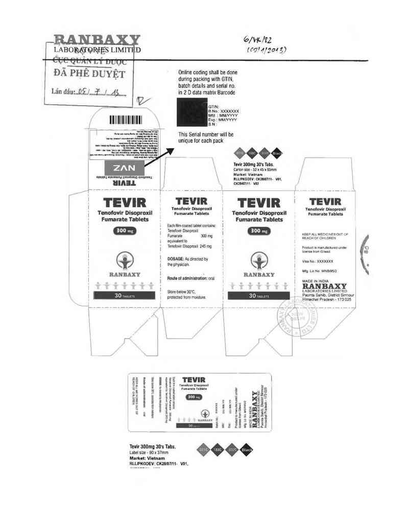 thông tin, cách dùng, giá thuốc Tevir 300 - ảnh 0