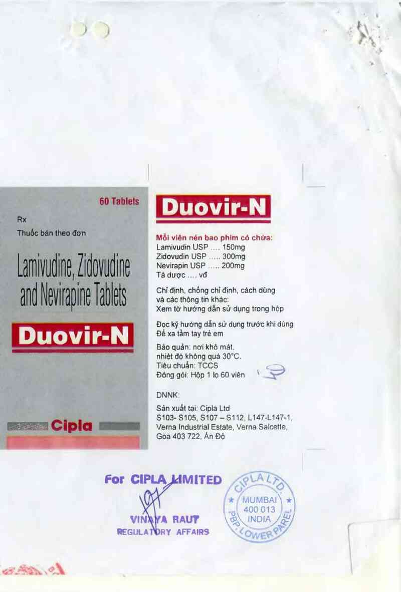 thông tin, cách dùng, giá thuốc Duovir-N - ảnh 2