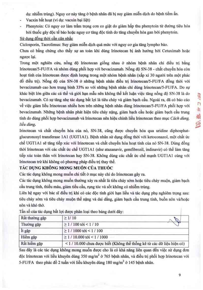 thông tin, cách dùng, giá thuốc Irinotecan onkovis 20mg/ml - ảnh 10